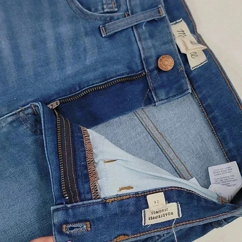 Madewell Stretchy Skinny Jeans Roadtripper Jeggings Zipper Ankle - Picture 9 of 13